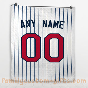 Custom Premium Quilt Blanket Minnesota Jersey Baseball Personalized Quilt Gifts for Her & Him